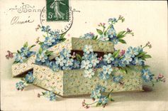 VINTAGE POSTCARD Fantasy Flowers