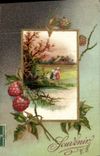 VINTAGE POSTCARD Fantasy Flowers