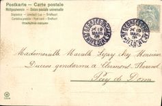 CPA Fantaisie Fleurs Trefles Pensez A Moi