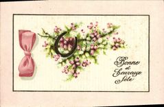 CPA Fantaisie Fleurs Bonne Et Heureuse Fete