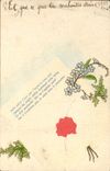 CPA Fantaisie Fleurs Lettre