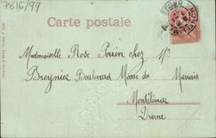 CPA Fantaisie Fleurs Lettre