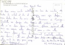 MODERN CARD Of Grenoble To the Dimension of Azure By the Road Of the Lavender