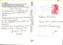 CPM Paris La Cathedrale Notre Dame Prise De l'Archeveche Peintres Velo