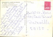 MODERN CARD Paris Notre Dame Secondhand bookseller