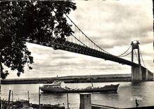 MODERN CARD Dahra Passes Under the Bridge De Tancarville SAGA Bateau