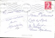 POSTAL MODERNA el benedictino tiene Fecamp Laboratoire