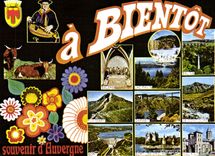 CPM Souvenir d'Auvergne