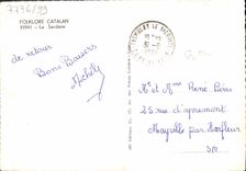 POSTAL MODERNA folklore catalán de Sardane del folklore