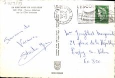 MODERN CARD Vague Brittany Colors Breaking on the Breton coast