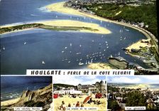 CPM Houlgate Perle De La Cote Fleurie Les vaches noires La plage et le casino Vue generale