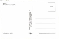 MODERN CARD Paris the Notre Dame Cathedral