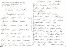 MODERN CARD Paris Notre Dame the night