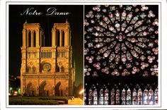 MODERN CARD Paris Notre Dame Cathedral the Southern rosette
