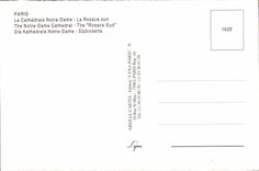 MODERN CARD Paris Notre Dame Cathedral the Southern rosette