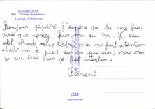 MODERN CARD Guadeloupe Village of Sinners Boat I return again