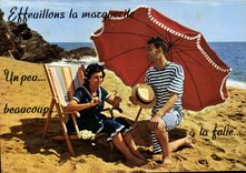 MODERN CARD Let us thin out the leaves of the Marguerite Femme with the beach