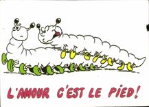 CPM L'amour Cest Le Pied Chenille