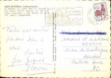 POSTAL MODERNA Azay la cortina el castillo en Indre