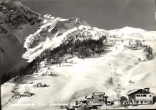 POSTAL MODERNA panorama plano LED Checrouit E campi di sci de Courmayeur