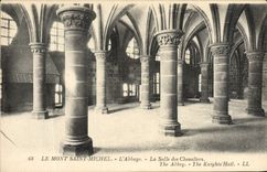 CPA Le Mont Saint Michel L'Abbaye La Salle des Chevaliers