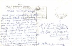 MODERN CARD Nice the Monument of the Centenary the Open-air theater and the Ruhl Hotel