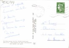 MODERN CARD To remember of Sea Holidays in Seaside Sailing Boat