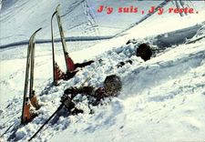 MODERN CARD I am there I remain Ski there