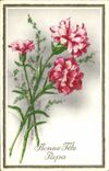 CPM Bonne Fete Papa Fleurs