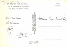 MODERN CARD Houlgate the Beach and the Hotel lmbert