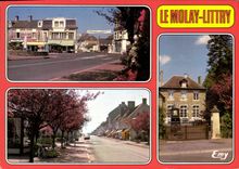 CPM Le Molay Littry Le Carrefour du Molay Littry Le musee de la mine