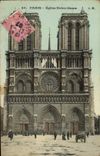 VINTAGE POSTCARD Paris Notre Dame Church