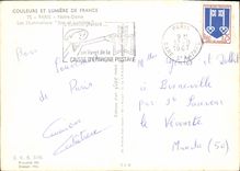 MODERN CARD Paris Notre Dame illuminations Her and Light