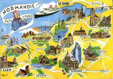 CPM La Normandie Pays d'auge le Havre Paquebot Lisieux Caen Mezidon