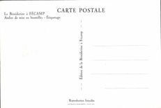 POSTAL MODERNA el benedictino tiene taller de Fecamp de la determinación en el etiquetado de las botellas
