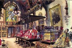 POSTAL MODERNA el benedictino tiene Fecamp el cuarto gótico del museo