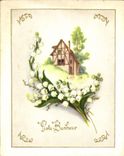 CPM Porte Bonheur Fleurs Muguet