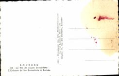 MODERN CARD Lourdes the Life of Sainte Bernadette the childhood of co. Bernadette has Bartres Moutons Dog