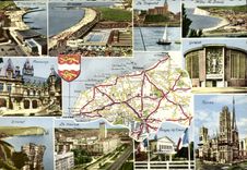 MODERN CARD the Maritime Seine Lion St Valery in Caux Dieppe Treport Seas les Bains Etretat Fecamp Rouen Yvetot