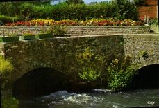 MODERN CARD Picturesque Normandy the Old Flowered Bridge