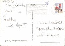 MODERN CARD Luxuriant Normandy House Norman with the thatched roof