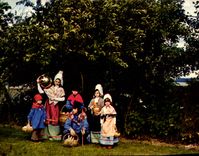 MODERN CARD Normandy Folklore Children Woman