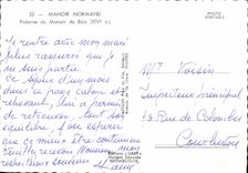 POSTAL MODERNA del señorío Postern de Normandía del señorío de la madera