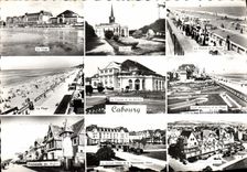 POSTAL MODERNA hotel de Normandía del golf de la piscina de la iglesia de la playa de Cabourg