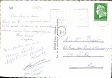 POSTAL MODERNA hotel de Normandía del golf de la piscina de la iglesia de la playa de Cabourg