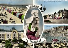 CPM Trouville Reine des Plages Plage Boulevard Fernand Moureaux Casino Piscine