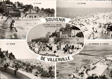 MODERN CARD Villerville the Beach the terrace of the casino