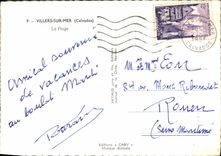 MODERN CARD Villers On Sea the Beach Tourist office