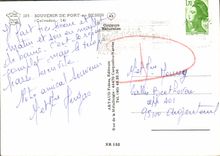 POSTAL MODERNA el recuerdo del puerto en Bessin celebra la opinión del mar el puerto el león de los barcos del asimiento