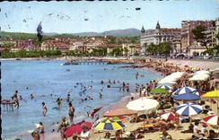 MODERN CARD Cannes Overall picture of the Beach and the Small cross